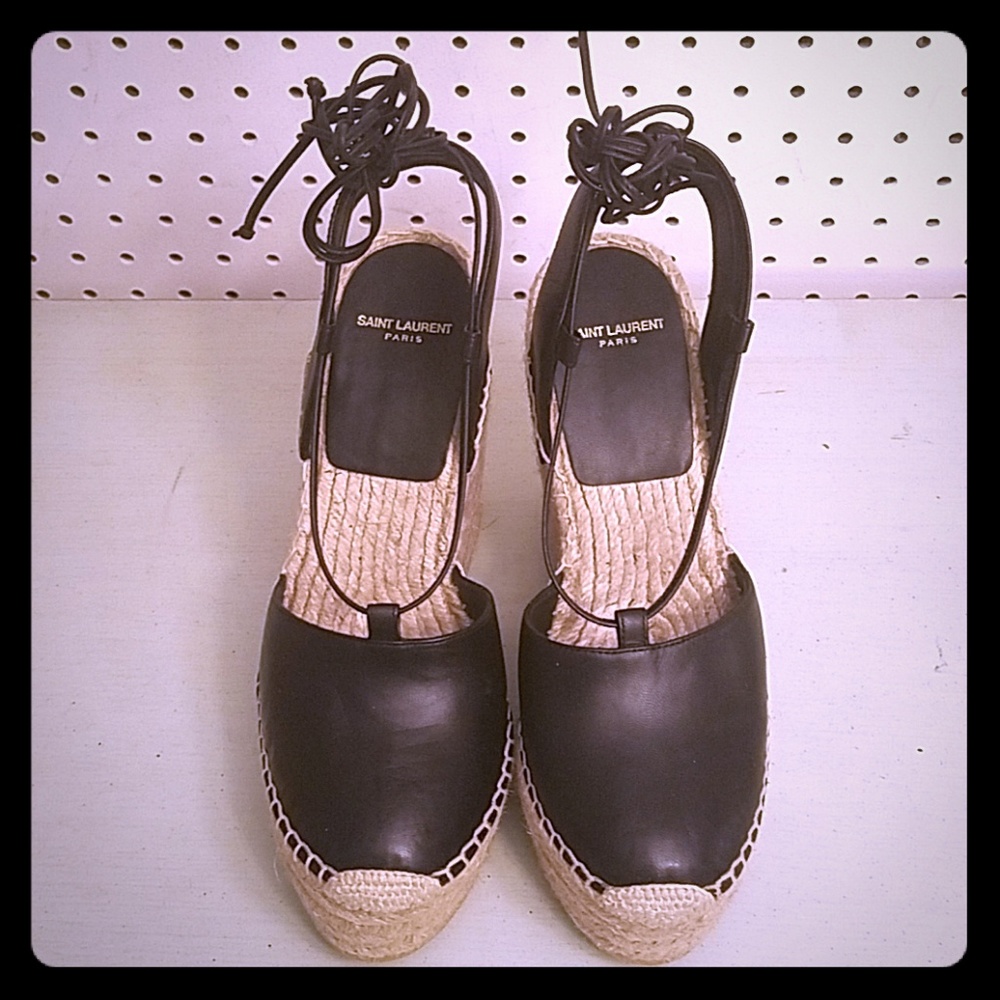 Yves Saint Laurent Black Espadrilles